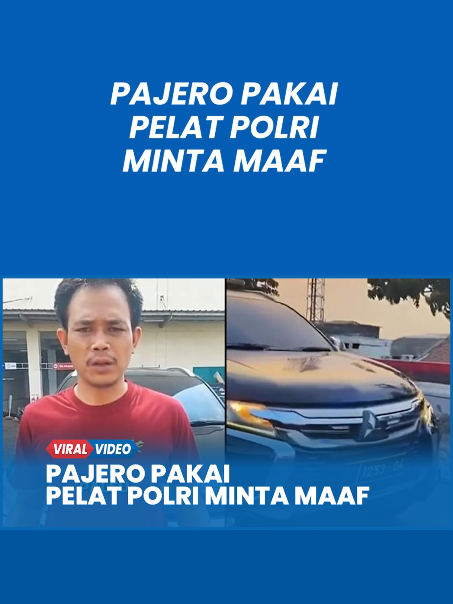 Permintaan Maaf Pengemudi Pajero Pakai Pelat Polri, Ternyata Palsu Langsung Diringkus #tribunjateng #trending #fyp