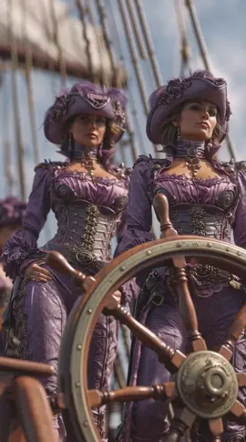 Purple Rain, pirate women ship approaching. #piratesofthecaribbean #cosplays #creatorsearchinsights2025 #creatorsearchinsight #pirate 