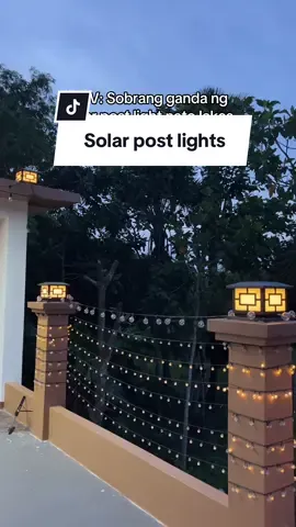 Ang ganda talaga ng solar post lights nato . #solarpostlight #solarlight #solaroutdoorlights #solarlightwaterproof #solarlights 