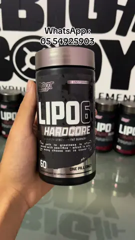 💥 طاقة، تركيز، ونتائج حقيقية 💪 Lipo-6 Hardcore من Nutrex Research هو المكمل المصمم خصيصًا لدعم الجسم أثناء التمارين المكثفة وزيادة النشاط الذهني والبدني. تركيبته القوية تحتوي على الكافيين النقي، اليوهيمبين، مستخلص الشاي الأخضر، والفورسكولين لتسريع الأداء وتعزيز التركيز والانتباه أثناء التمارين. يُستخدم قبل الجيم لزيادة التحفيز، الطاقة، والتحمل العضلي ويُعتبر من أشهر مكملات الإنرجايزر الفعالة في عالم اللياقة. ⚡ مناسب للرجال والنساء الذين يبحثون عن تحسين الأداء البدني ودعم التمارين اليومية بقوة وثقة. 💧 استخدمه مع نظام غذائي متوازن ونوم كافٍ لتحقيق أفضل النتائج في الطاقة واللياقة. ⸻ Lipo6 Hardcore, Nutrex Research, ليبو 6 هاردكور, مكمل للطاقة, مكمل قبل التمرين, pre workout, Yohimbine, caffeine, فورسكولين, مستخلص الشاي الأخضر, مكمل للتركيز, طاقة الجيم, دعم الأداء, مكمل رياضي, زيادة النشاط, تحسين التحمل, تمارين الجيم, مكملات Nutrex, فيتامينات رياضية, مكملات الطاقة, رفع الأداء الرياضي, bodybuilding, gym energy, boost performance, مكملات لياقة, nutrex supplements, تحفيز التمرين, gym motivation. ⸻  : #BIGBodyNutrition #Nutrex #Lipo6Hardcore #مكملات_رياضية #طاقة_الجيم