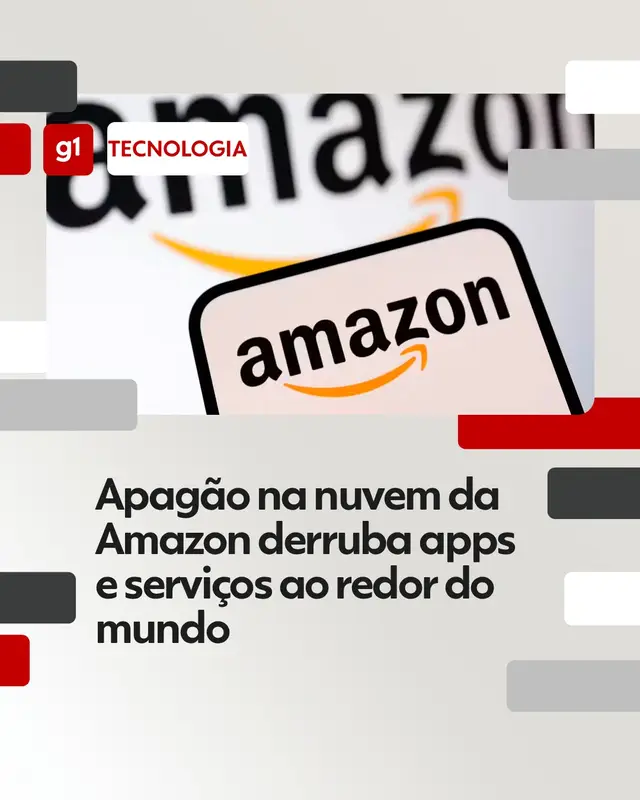 #Tecnologia - A unidade de serviços em nuvem da Amazon, a AWS, sofre uma pane nesta segunda-feira, o que causa problemas de conectividade em muitas empresas ao redor do mundo e interrompe serviços de vários sites e aplicativos populares, incluindo Fortnite e Snapchat. Segundo a AWS, mais de 500 empresas de todo o mundo com seus serviços hospedados na nuvem da Amazon são impactadas pelo apagão, incluindo o Brasil. A AWS afirma ter identificado por volta das 6h, no horário de Brasília, uma potencial causa para o apagão e disse estar trabalhando para resolver o problema. 