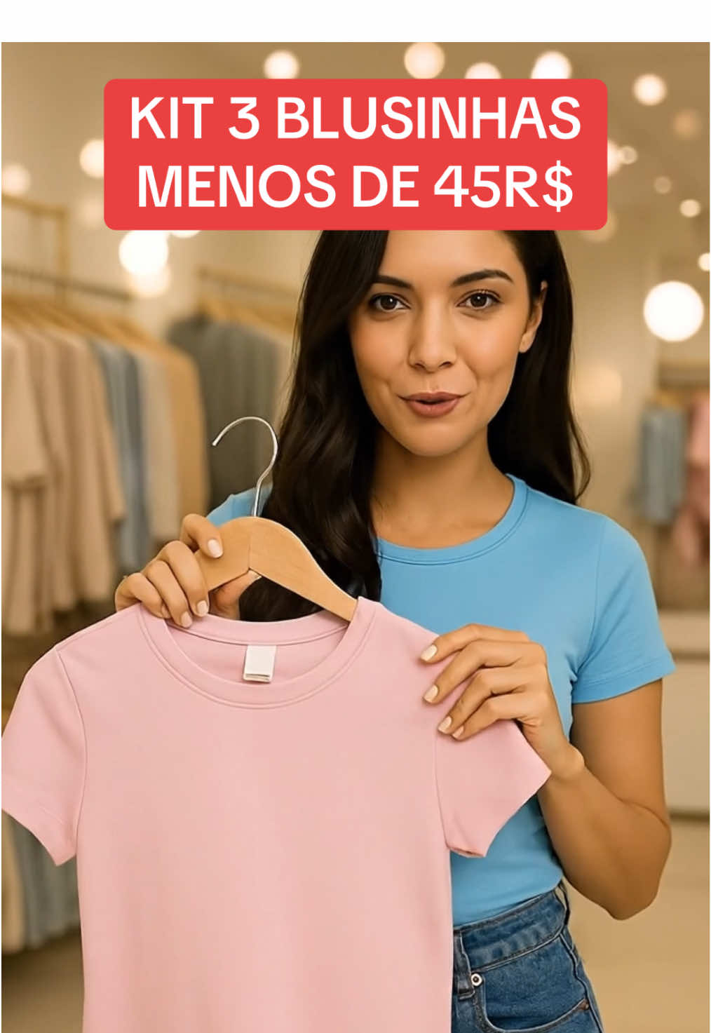 KIT 3 BLUSINHAS #blusinhas #top #moda #casual #tiktokshop