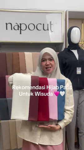 Buat nicePeople yang lagi nyiapin wisuda, cobain deh warna-warna ini! #napocut #hijabwisuda #hijabparispremium #rekomendasihijab 