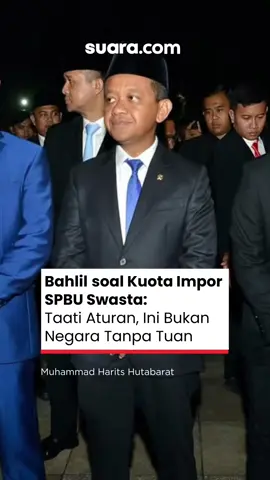 Menteri ESDM Bahlil Lahadalia mengaku banyak mendapat tekanan untuk memberikan kuota impor BBM tambahan untuk SPBU swasta. Bahlil menjelaskan bahwa urusan kuota impor BBM ada aturan mainnya. 