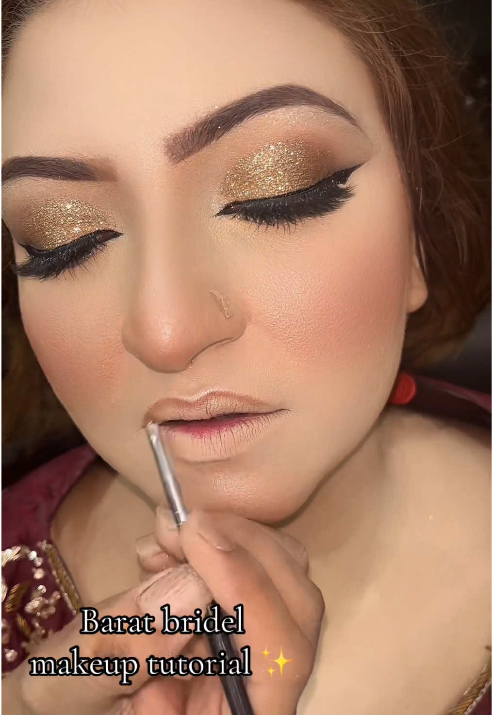 Bridel makeup tutorial ❤️ Salon : 03416609596 #bridelmakeup #barat #makeuptutorial #bridelbase #bridel 