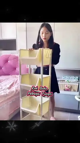 Ms Organizo Malaysia  Rak Buku Pelbagai Fungsi Dengan Roda #rak #rack #tiktokshop #onlineshopping 
