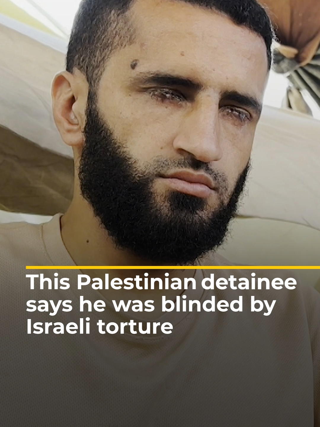 Mahmoud Abu Foul, a Palestinian detainee released under the Israel-Hamas Gaza ceasefire deal, says he was left blind by months of torture in Israeli prisons and now longs for treatment to restore his sight. #news