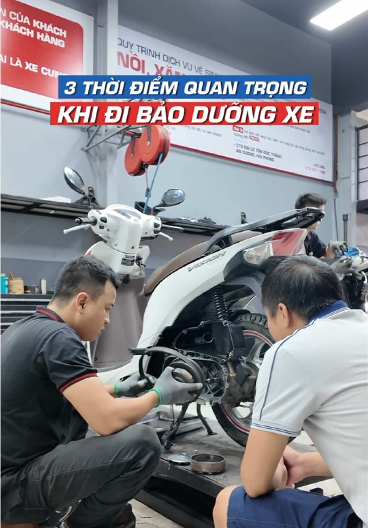 Đi xe tay ga, các bác chú ý 3 mốc bảo dưỡng này nhé #xecungmotor #baoduongxemay #suaxemay 