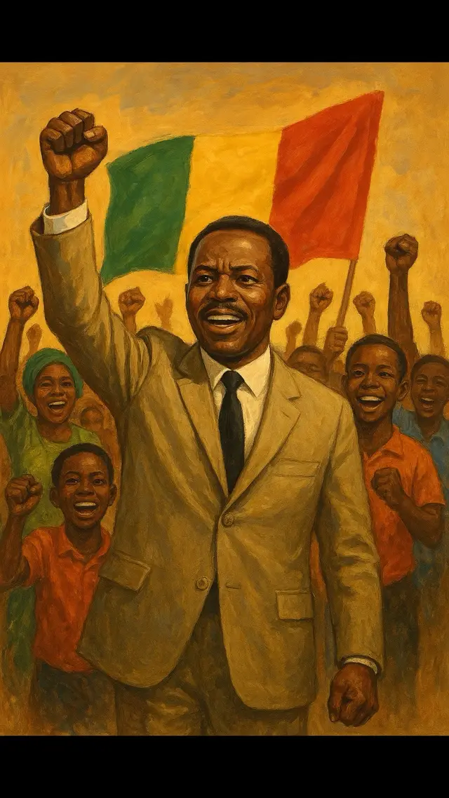 Modibo Keita a cru en un Mali libre, fort, uni. Son regard portait l’espoir d’un peuple qui se relève, sa main levée, un symbole de courage et de dignité. Aujourd’hui encore, son esprit nous inspire : celui qui croit en sa nation, celui qui croit en son peuple, ne connaît jamais la défaite. Marchons avec la même foi, travaillons avec la même ardeur, et bâtissons ensemble le Mali dont il a rêvé. Le courage de Modibo Keita doit vivre en chacun de nous.