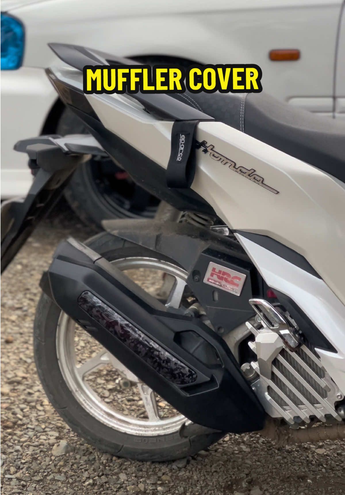 MUFFLER COVER #mufflercover #exhaustcover #motorcycleaccessories #hondaclick 