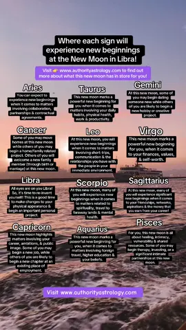 New Moon In Libra For Each sign! The link is in my bio if you’d like AI to predict your month ahead!#libra #newmoon #horoscope #fypシ #astrology @Authority Astrology 