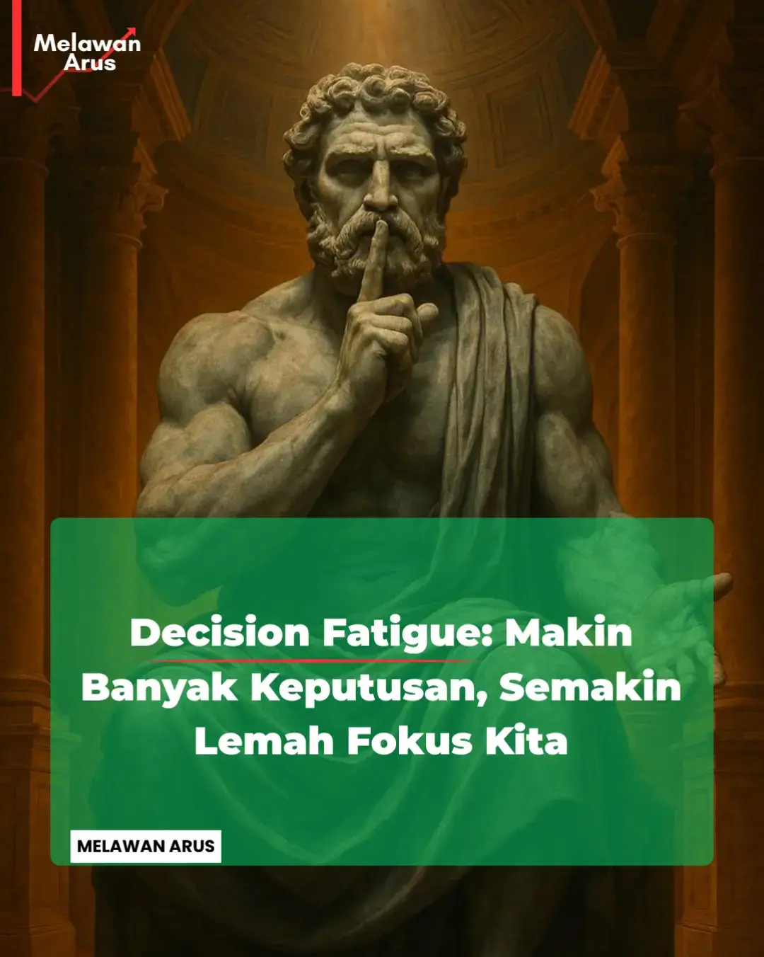 Decision fatigue adalah “kelelahan otak karena terlalu banyak memutuskan.” Saat itu terjadi, kamu butuh jeda, bukan karena malas, tapi karena otakmu perlu diisi ulang. #DecisionFatigue #PsikologiHidup #fyp  #tetapfokus 