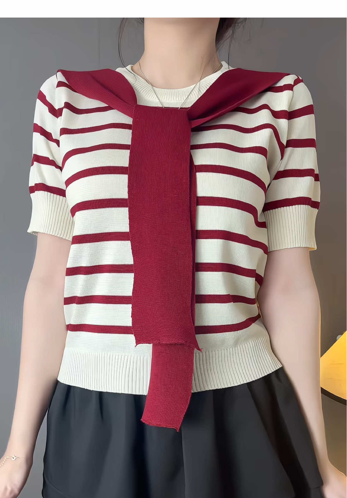 Áo mix khăn sang chảnh #thoitrangnu #aokieu #aolen #lannchii00 