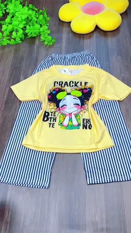 Bộ bé gái áo cộc quần dài chất cotton mềm mát #thoitrangtreem #mevabe #bobegai #dobegai #bobegaidep 