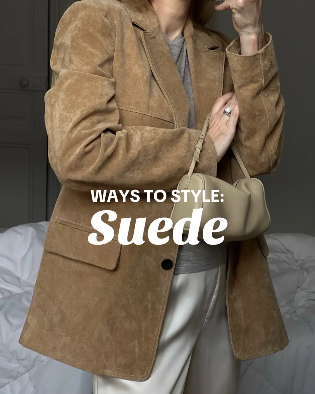 A touch of suede—the easiest way to add texture and depth to your fall outfits. #falltrends #falloutfits #outfitinspo #fallfashion #whattowear 