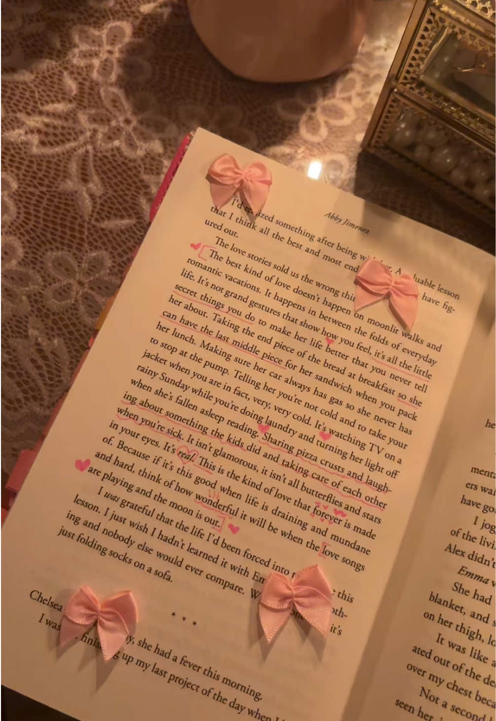 the best kind of love… #romancebook #justforthesummer #BookTok #girlycoquette #hopelessromantic  coquette aesthetic love girly things books reading book annotation abby jimenez quotes yearning  