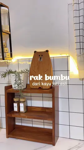 wajib punya sih rak bumbu ini 🤎✨ ─❤︎ yuk samaan  #rakbumbu #rakbumbudapur #rakbumbukayu 
