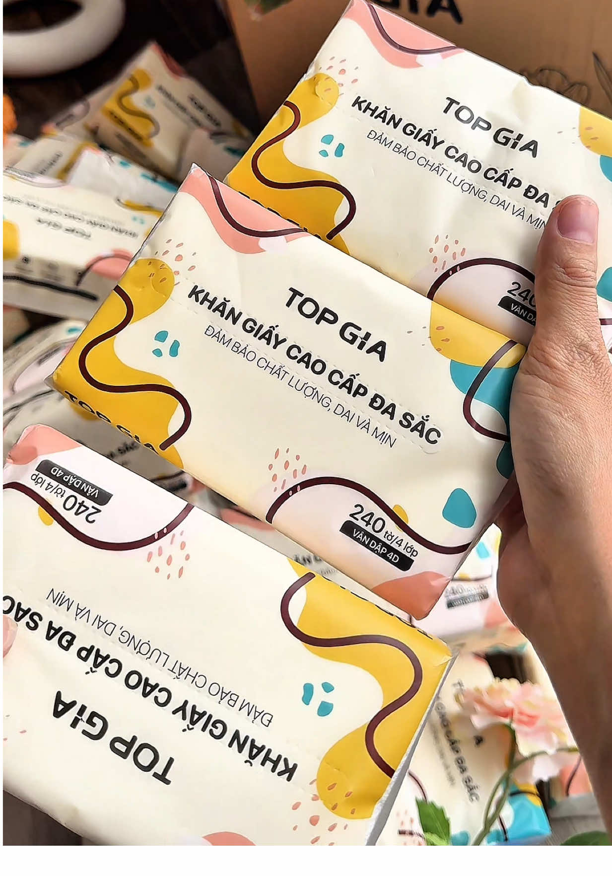 giấy ăn đa sắc top gia thùng 20 gói chỉ 99 cành freeship #giayan #giaytopgia #giayandasac #review #xuhuong 