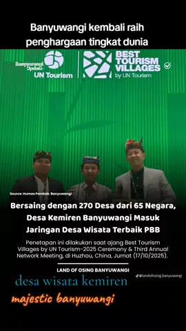 #banyuwangi kembali daih penghargaan dunia#internasional#desa kemiren desa wisata oseng#fypシ゚ 
