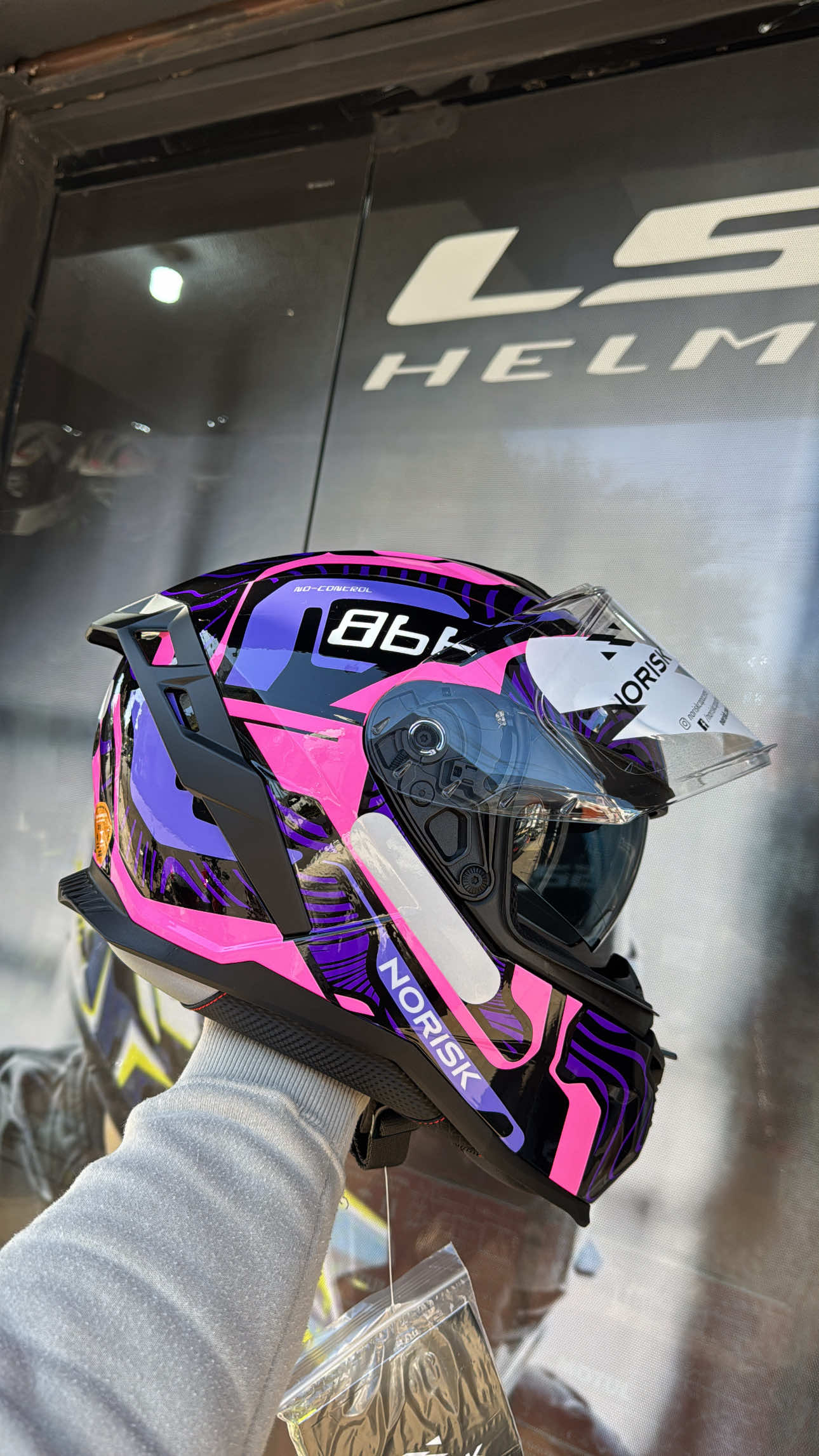 CAPACETE NORISK STRADA II FUSION ROXO💜 #capacete #moto #norisk #explore #fyp 