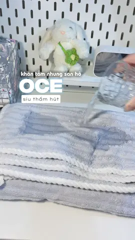 Khăn tắm nhung san hô mềm mịn, thấm hút tốt 🛁✨ #khăntắm #khantam #khantamnhungsanho #oce #khantamthamhut 