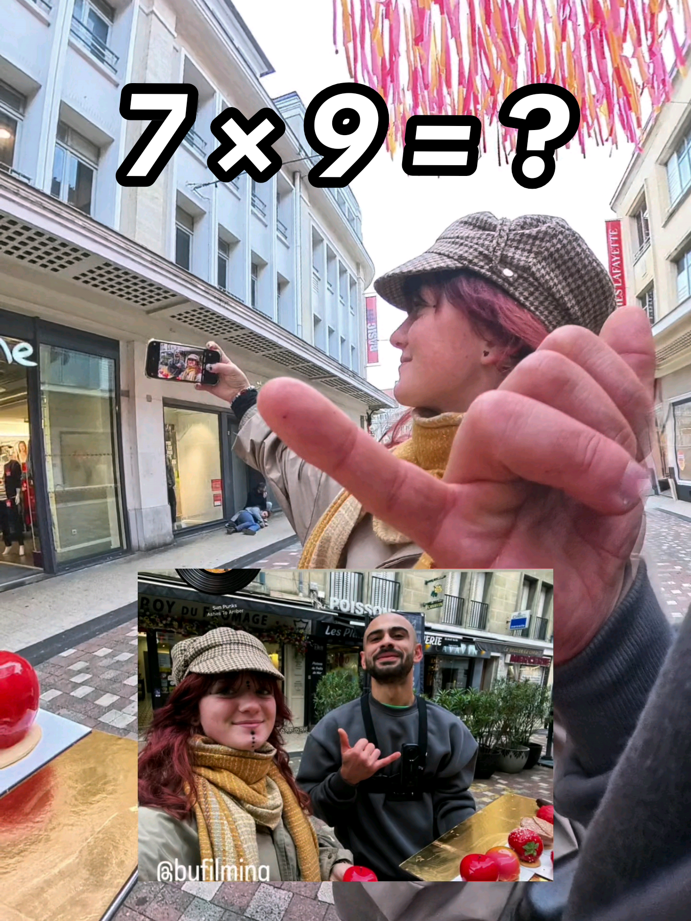 14 × 14 = ?? 👇🏼😌 merci à la @Boulangerie Opéra  🤩 Rue du Faubourg Saint-Jacques #bufilming #beauvais #trompeloeil #dessert #partager 