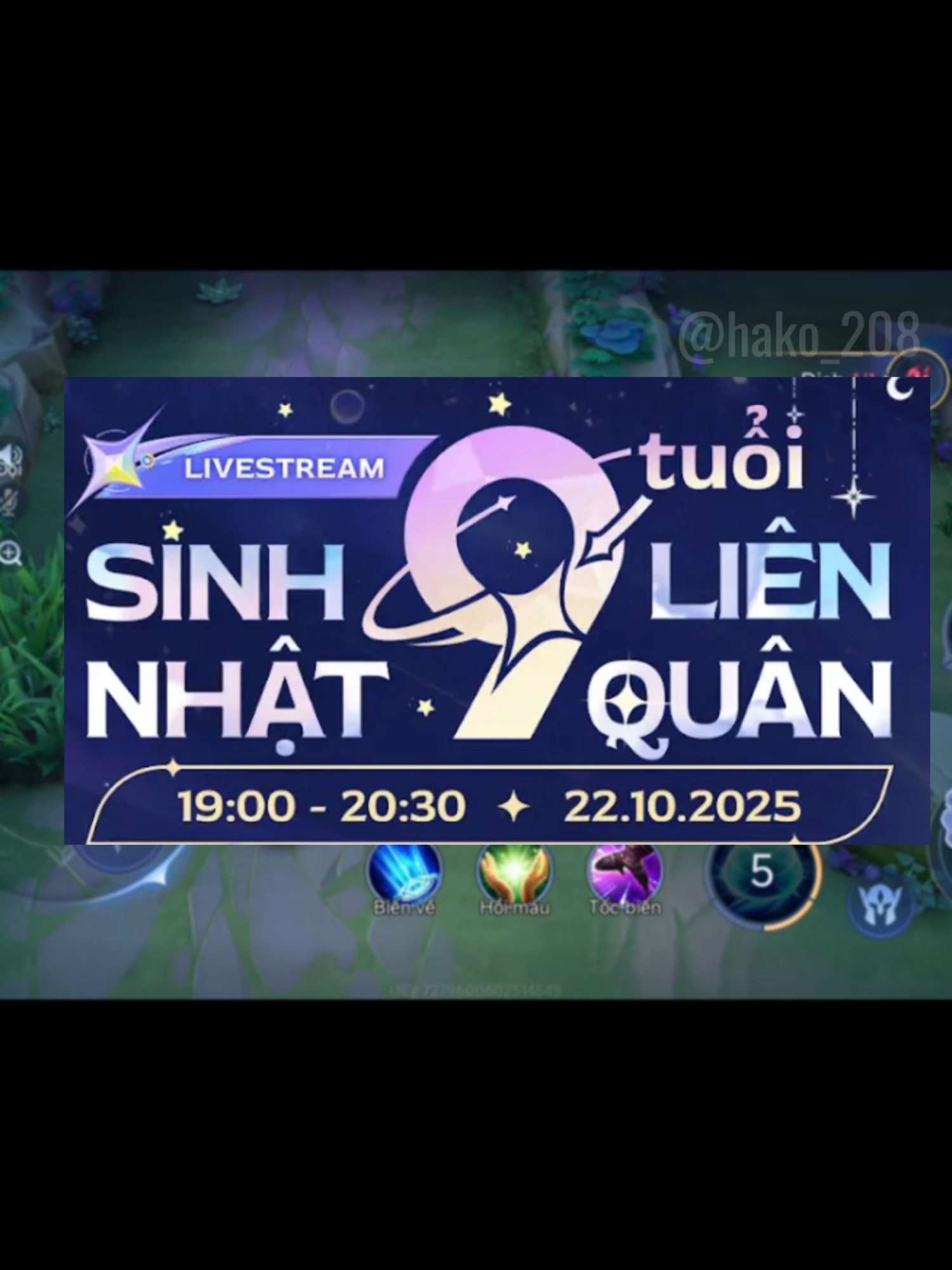 Livestream 9 tuổi, rinh skin mê muội. #HaKo #aov #LivestreamSinhnhat9tuoi_OCT #fyp