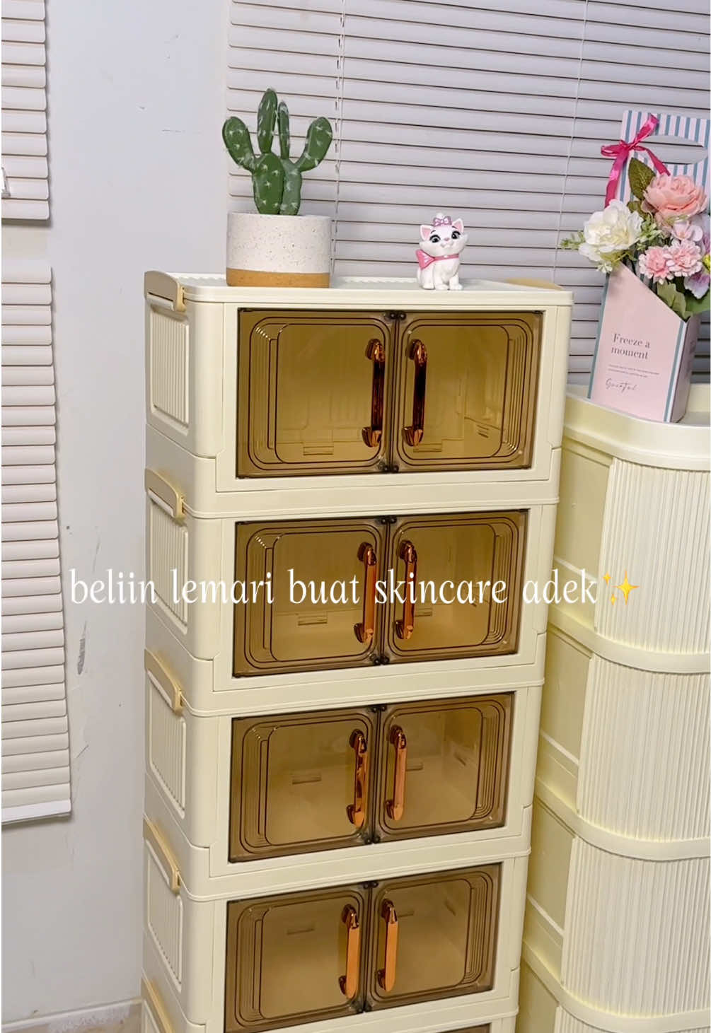 Membalas @ibu Syifa A. | IRT & Affiliate  nih kak variasi lain yang gak kalah baguuss🤭 beliin buat skincare adek, biar gak berantakan lagi😅 #lemariplastik #lemarisusunplastik #lemariestetik #lemarisusunestetik #lemariminimalis 