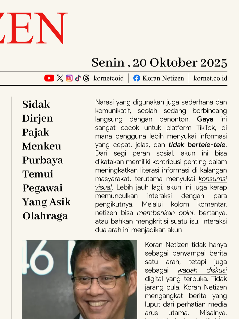 Sidak mengejutkan dari Menkeu Purbaya di kantor pajak! Pegawai ketahuan sedang olahraga saat jam kerja — bagaimana tanggapan dari Kemenkeu? Baca Selengkapnya di: http://Kornet.co.id #MenkeuPurbaya #SidakKantorPajak #DJP #DisiplinKerja#BeritaEkonomi #indonesia🇮🇩 #Kemenkeu #zonaberitasingkat