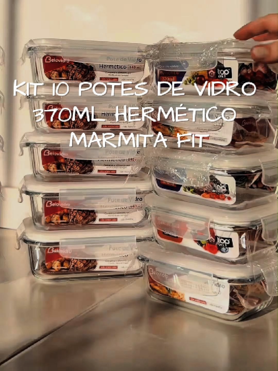 Link na descrição do Kit 10 Potes de Vidro 370ml Hermético Marmita Fit - https://s.shopee.com.br/4ArTnjqDkd #PotesdeVidro#MarmitaFit#PotesHerméticos#Organização#CozinhaPrática#Marmita#Ofertas