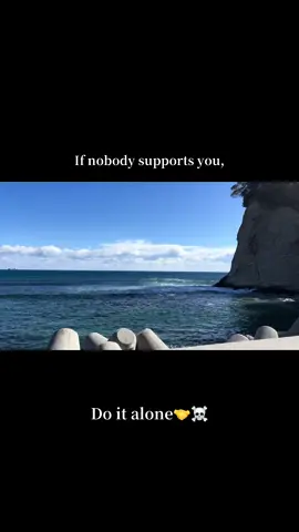 If nobody supports you, Do it alone.🤝☠️#fyp #millionviews #viralvideo #motivation #japan 