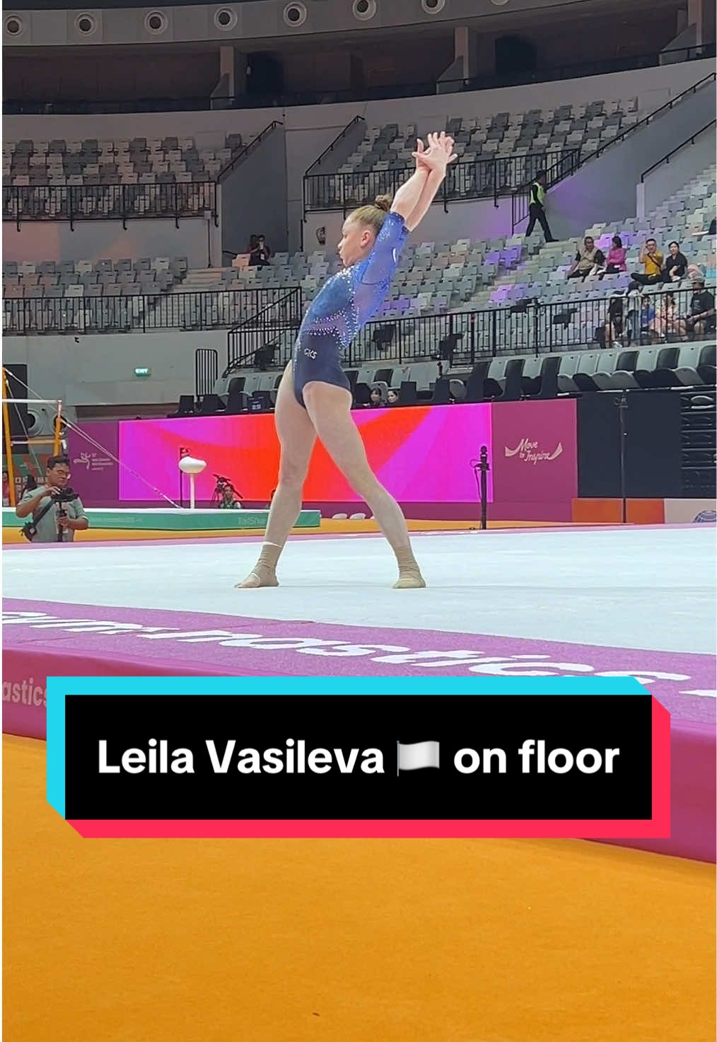 Leila Vasileva (AIN) 🏳️ on floor #MoveTolnspire #ARTWorlds2025 #JakartaGymnastics2025 
