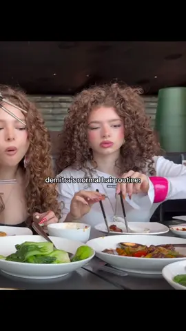 her hair looks so much longer with sundays routine #demitrakalogeras #sundaykalogeras #kalogerassisters #foryou #viral