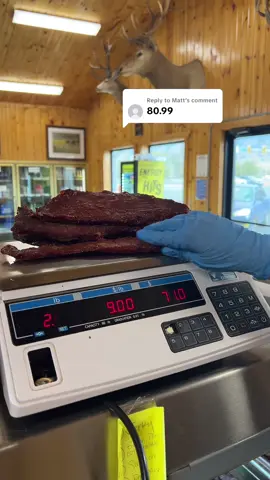 Replying to @Matt alright what number do y’all want to see next?! Here’s 80.99 worth of our premium delicious beef jerky.🐮💚 #jerky #beefjerky #meat #meats #protein  