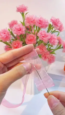 Làm hoa bằng ruy băng #toptrend #toptrending #lamhoa #hoa #meohay 