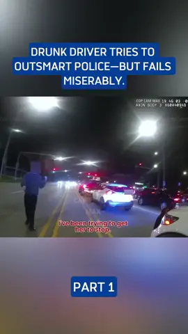 Drunk driver tries to outsmart police—but fails miserably.#bodycam #police #cops 