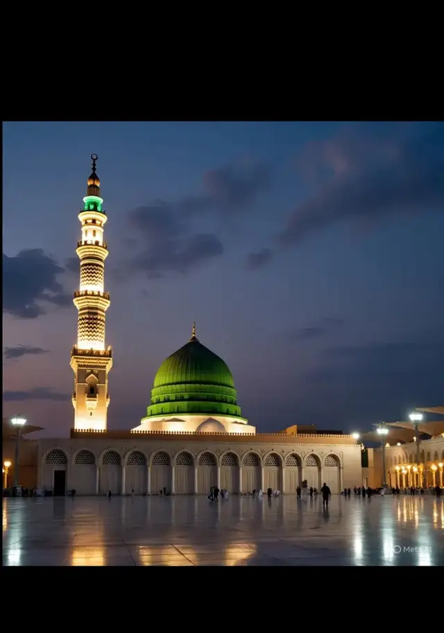 Madinah Munawra Madinah, the City of the Prophet, shines bright A beacon of faith, where Islam's history takes flight The Masjid an-Nabawi, a mosque of grandeur and might Where the Prophet Muhammad's tomb is a sacred sight The city's streets are lined with date palms, green and tall A tranquil oasis, where faith and peace enthrall Madinah's rich history and heritage are palpable and real Madinah's rich history and heritage are palpable and real A place where Muslims from all over the world come to feel The city's warm hospitality and welcoming smile Make it a place of pilgrimage, worth traveling a long while  #islamic_media #islamic_video #creatorsearchinsights2025 #1millionaudition #fyp 