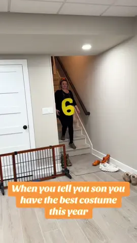 When you suprise your son with the best costume🤪🥳 #six #seven #halloween #fyp 