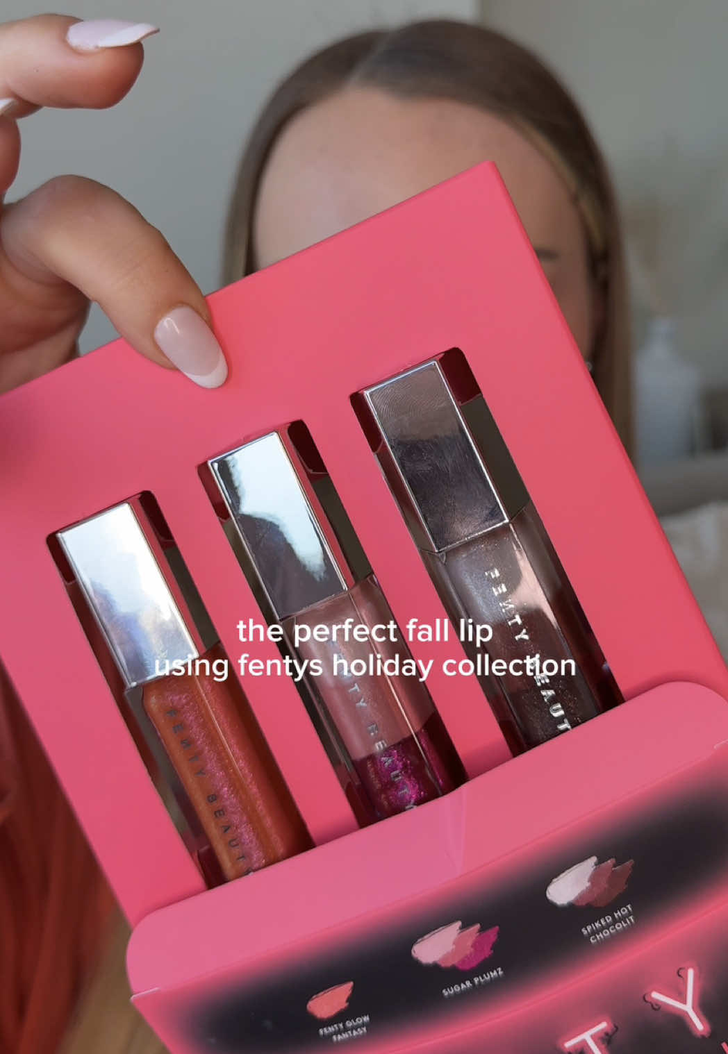 i’ve never tried a gloss in this shade 🧡 @Fenty Beauty Middle East @Fenty Beauty #lipgloss #fentybeauty #fallmakeup #grwmmakeup #cabincrew 