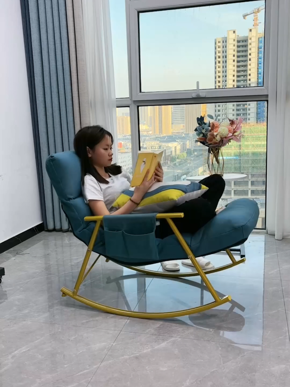 เก้าอี้โยก โซฟาขี้เกียจ พักผ่อนสบาย ของมันต้องมี #เก้าอี้โยก #เก้าอี้โยกเยก #เก้าอี้โยกได้ #เก้าอี้พักผ่อน #ของดีบอกต่อ 