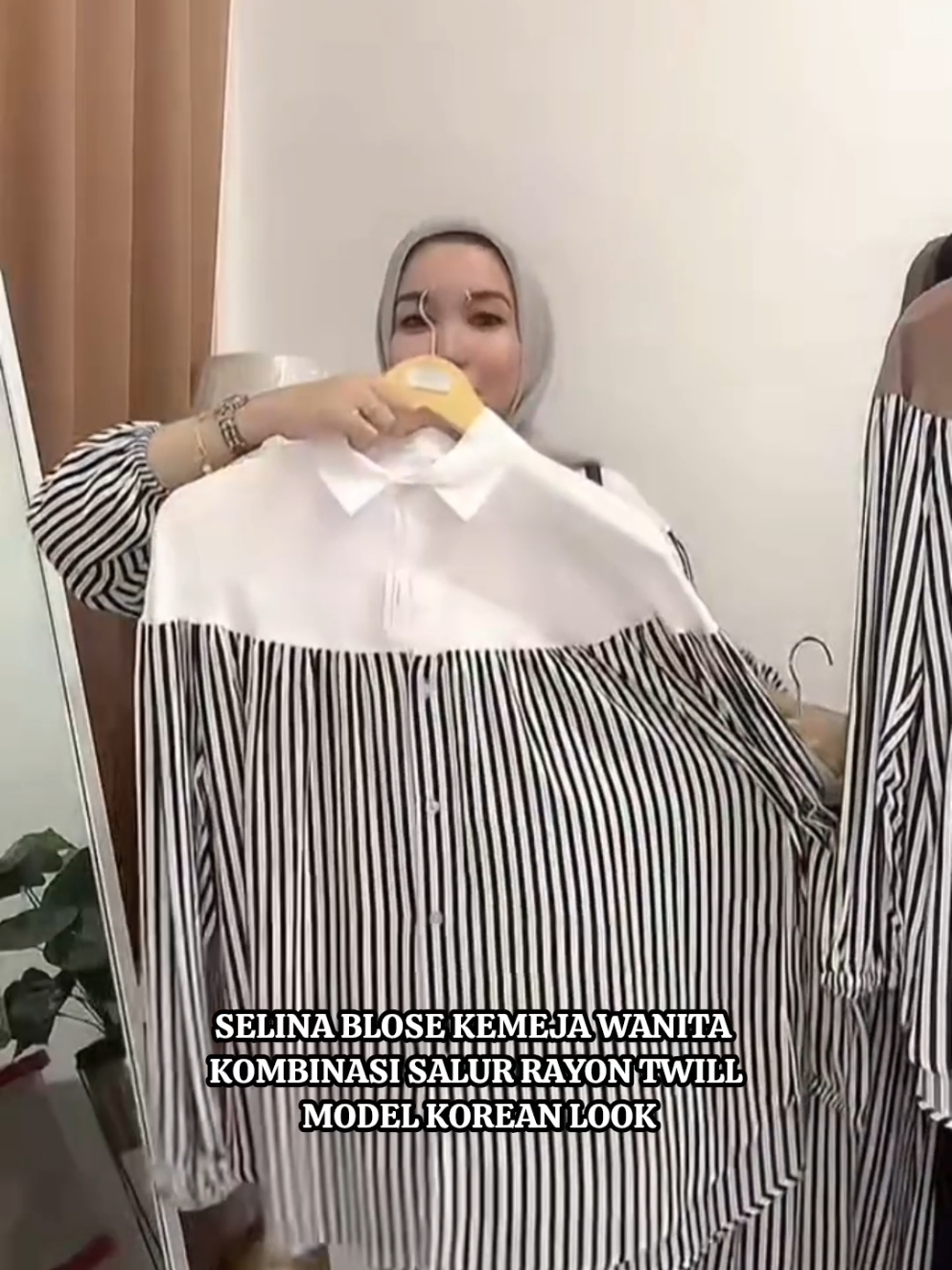 SELINA BLOSE KEMEJA WANITA KOMBINASI SALUR RAYON TWILL MODEL KOREAN LOOK #fyp #atasanwanita #kemejawanita #kemejawanitamurah #rekomendasi 