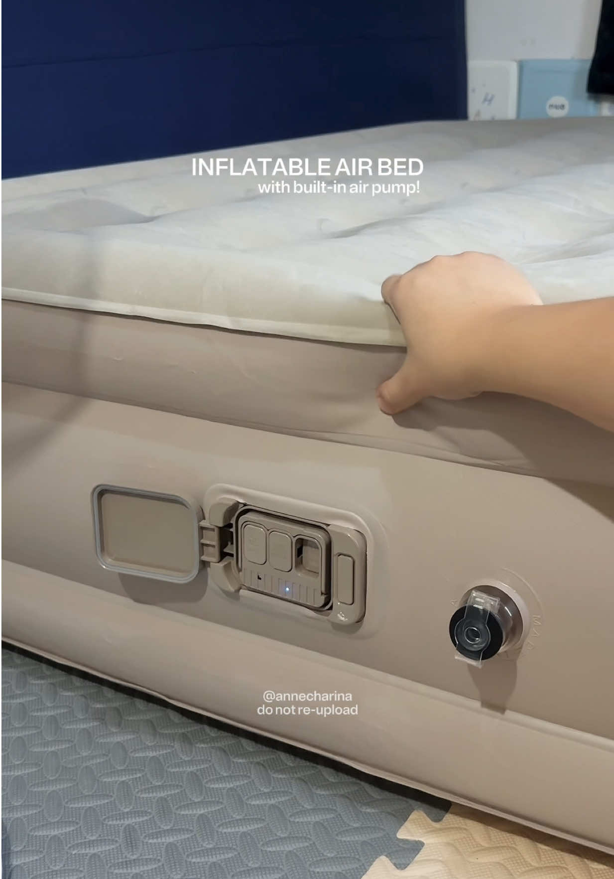 Hindi na kailangan ng pump o effort — just one click for instant comfort 💕  #coyoomi #coyoomiairbed #inflatableairbedwithairpump #airbedwithbuiltinpump #airbed 