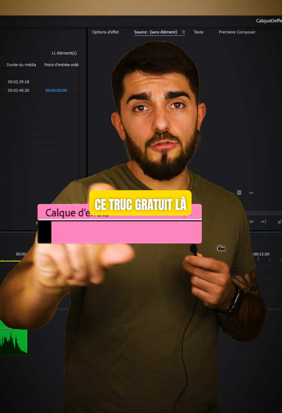 Si tu montes sur Première Pro, tu DOIS connaître ça ⚡️ Le calque d’effet va changer ta façon de monter 💡 #adobe #montagevideo #tutorials #videotips #premierepro 