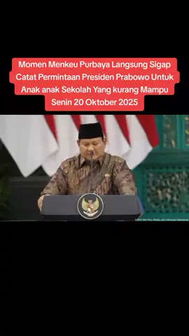 Intruksi Presiden Prabowo Subianto Kepada Menteri Keuangan Purbaya Yudhi Sadewa Untuk Membagikan Buku buku Sekolah Yang Besar besar Tulisannya Anak anak Harus didik Nulus Besar,Saat Presiden Prabowo Memimpin Sidang Kabinet Paripurna  Senin 20 Oktober 2025 #prabowo 