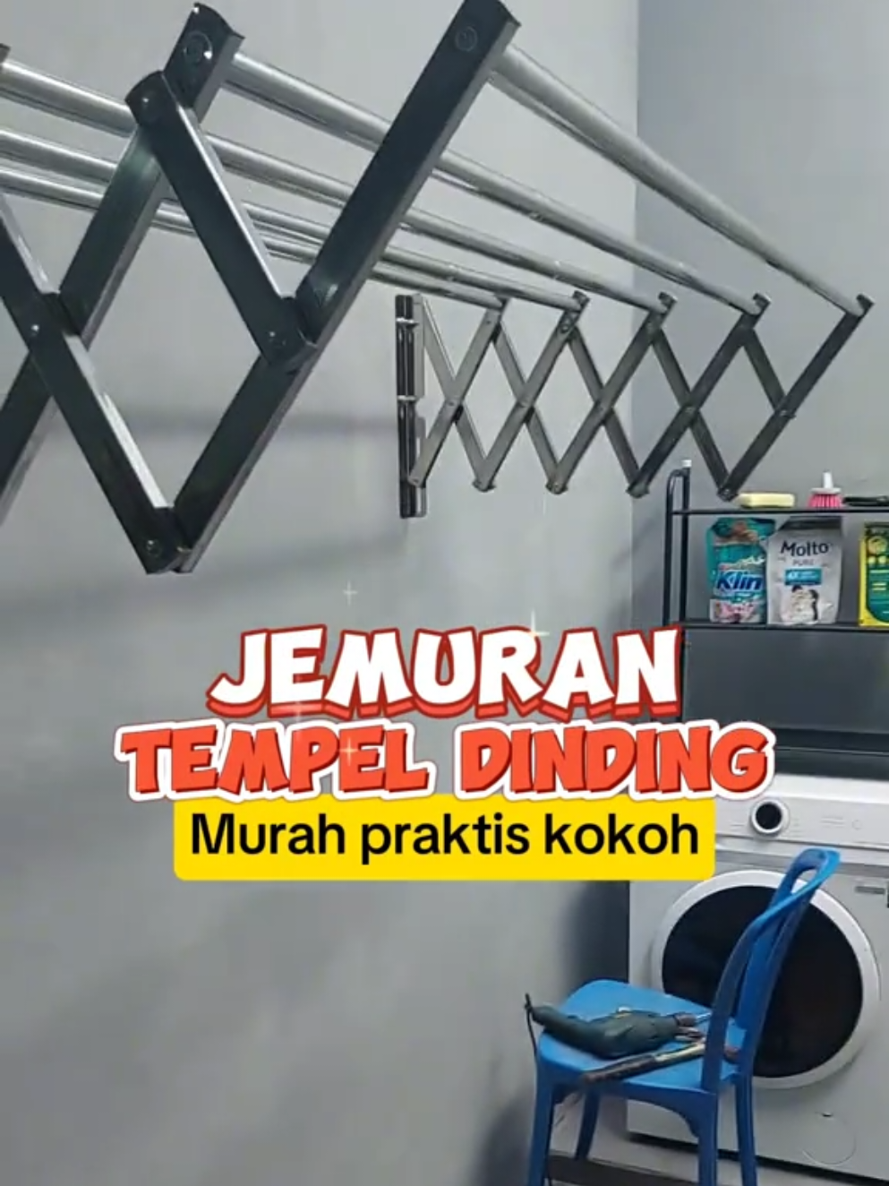 Jemuran baju lipat tempel dinding stainless hemat tempat dan praktis penggunaannya mudah #jemuranbajulipat #jemuranbajutempeldinding #jemuranlipat #sipalingaffiliate #modalkontendoang 