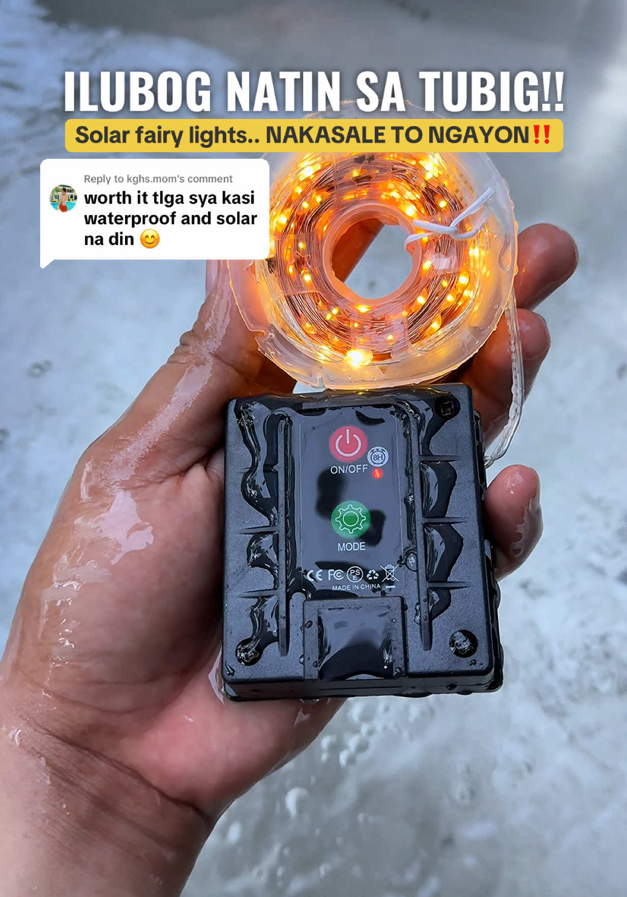 Replying to @kghs.mom waterproof itong solar fairy lights natin kaya perfect ilagay sa garden #solarlights #fairylights #gardenlights #ledlights #solarfairylights 