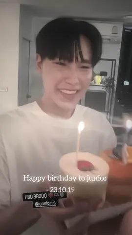 Happy birthday to @junniorrs ขอให้พี่จูมีความสุขมากๆนะคะ ดังๆปังๆตลอดไป ยิ้มน่ารักสดใสแบบนี้ไปนานๆ และจะซัพพอร์ตพี่จูแบบนี้ไปตลอดนะคะ🎂🤍✨#junniorrs #fyp #gmmtv 
