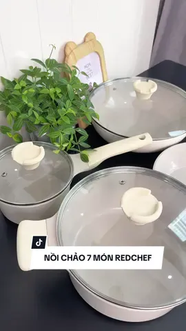 Bộ nồi chảo redchef 7 món cực chất lượng #xuhuong #bonoichao #giadungnhabep #redchef #bearthegioidochoi 
