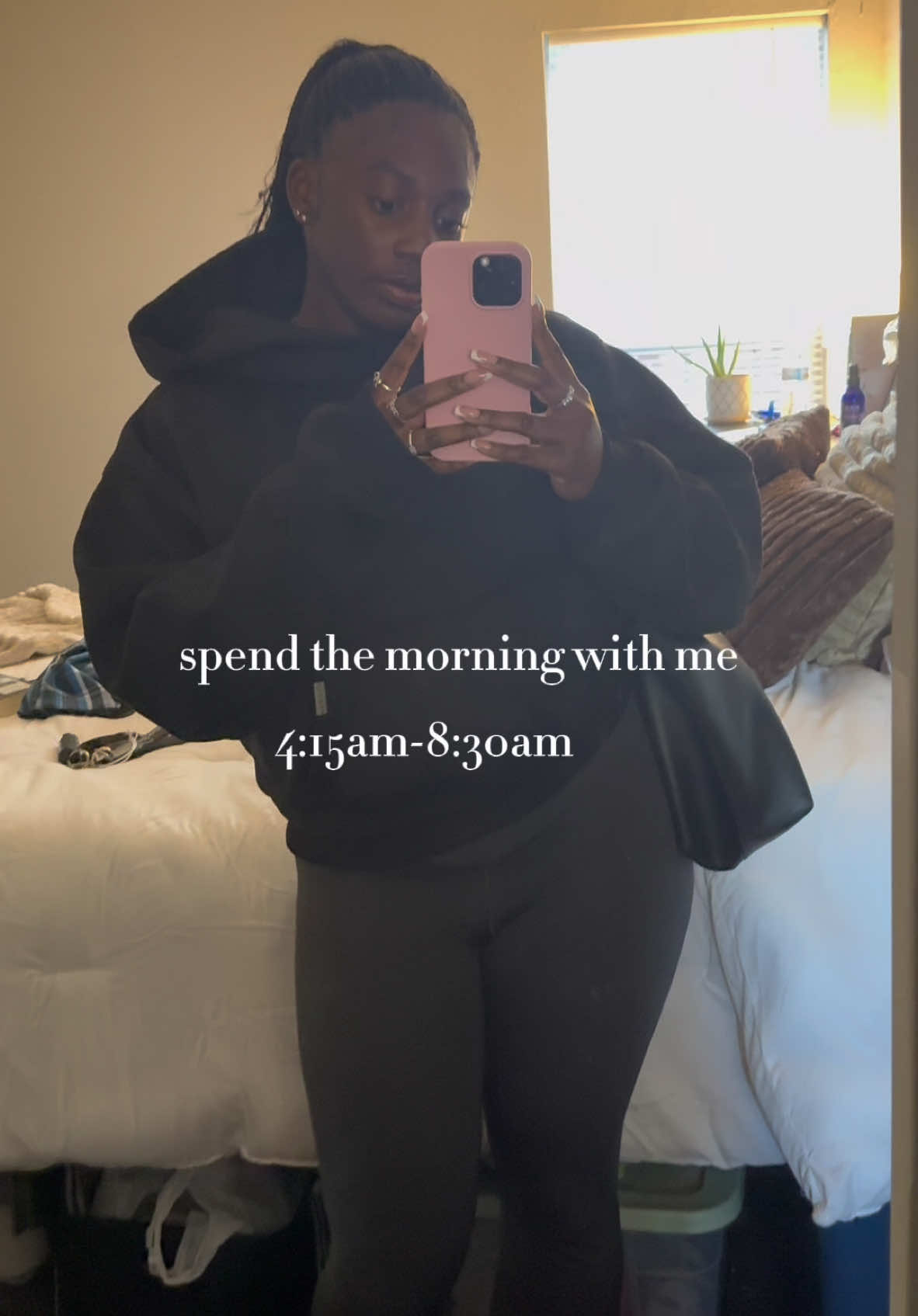 goodmorning babes 🥰                         #blackgirl #fyp #spendthemorningwithme #collegelife #grwm #morningroutine #morningmotivation 