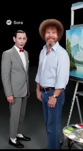 Pee-Wee and Bob ross #viral #bobross #fyp #peewee #comedy 